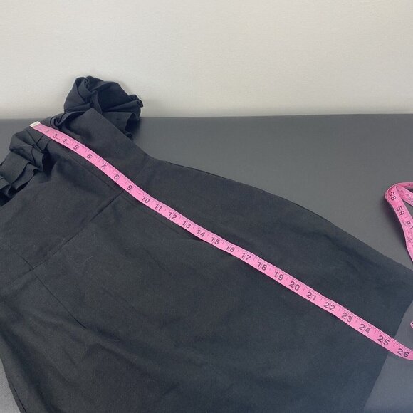 Revolve By the Way Women's Mini Dress Size S Black Ruffle Off the Shoulder Linen - Picture 8 of 9